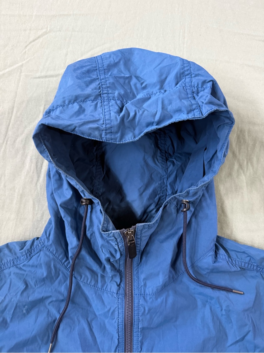 Vintage Coach NYC Hooded Lightweight Windbreaker Blue L - Picture 6 of 13